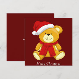 Niedlicher Teddy Bear Frohe Weihnachtskarten