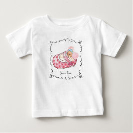 Niedlicher Teddy Bear Individuelle Name Baby T-shirt
