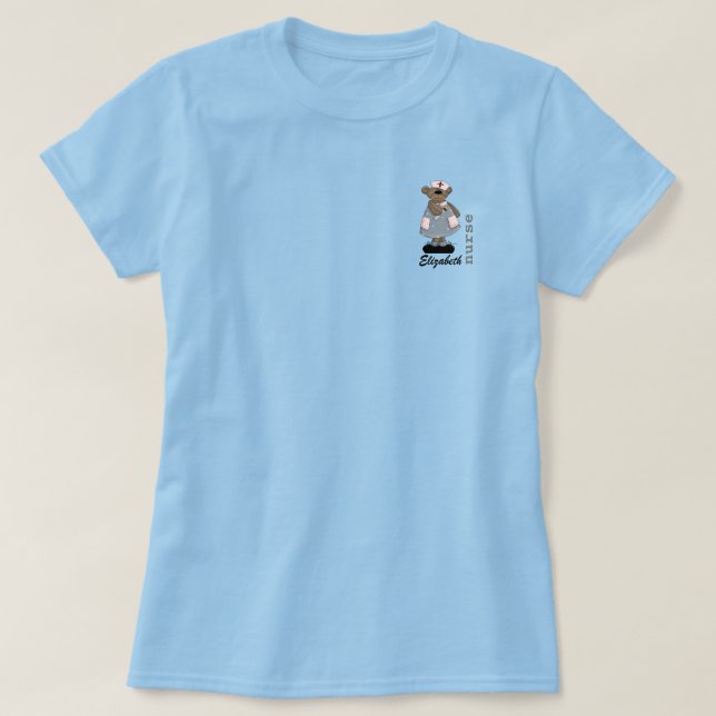 Niedlicher Teddy Bear Individuelle Name T - Shirt  (Design vorne)