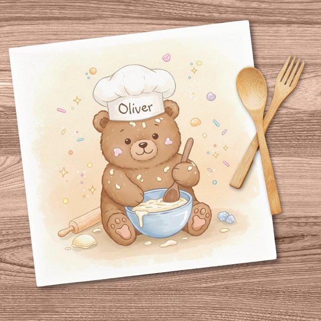 Niedlicher Teddy Bear Koch Serviette (Von Creator hochgeladen)