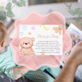 Niedlicher Teddy Bear Pink Bücher für das Baby Begleitkarte
