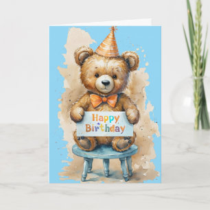 Niedlicher Teddy Bear Wilhelm Tell Karte