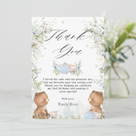 Niedlicher Teddy Bears Tee für 2. Geburtstag Party Dankeskarte