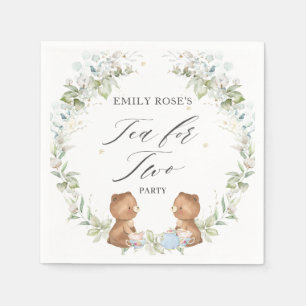 Niedlicher Teddy Bears Tee für 2. Geburtstag Party Serviette
