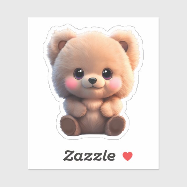 Niedlicher Teddybär Aufkleber (Blatt)