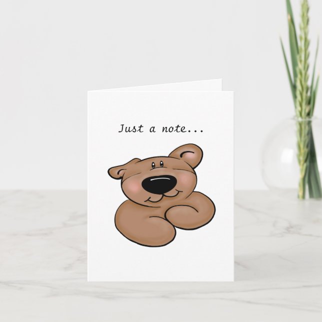 Niedlicher Teddybär - Denken Sie an Ihre Karte (Vorderseite)