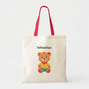 Niedlicher Teddybär Einfach farbenfroh Tragetasche