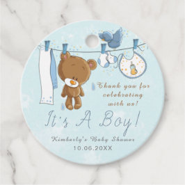 Niedlicher Teddybär Es ist ein Boy Blue Danke Geschenkanhänger