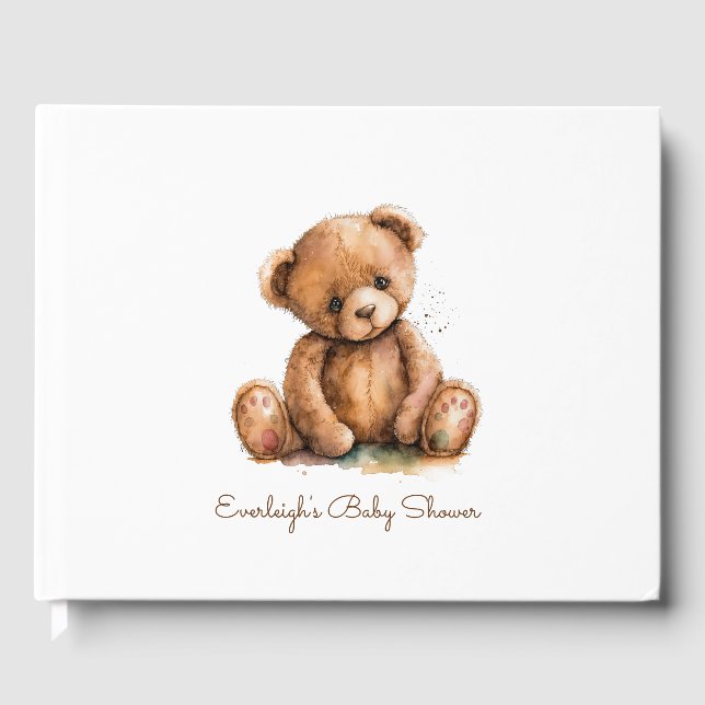 Niedlicher Teddybär Gästebuch (Vorderseite)