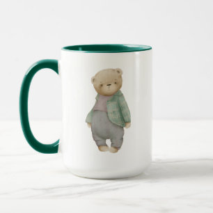 niedlicher Teddybär in der Jacke Tasse