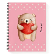 Niedlicher Teddybär mit einem roten Herz