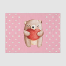 Niedlicher Teddybär mit einem roten Herz