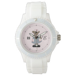 Niedlicher Teddybär - Monogram Watch in Nurse Armbanduhr