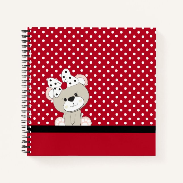 niedlicher Teddybär Notizbuch (Vorderseite)
