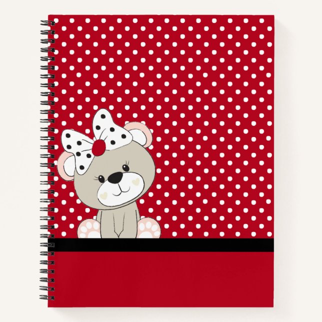 niedlicher Teddybär Notizbuch (Vorderseite)
