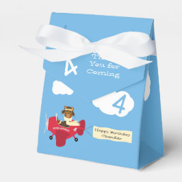 Niedlicher Teddybär Pilot Individuelle Name und Al Geschenkschachtel