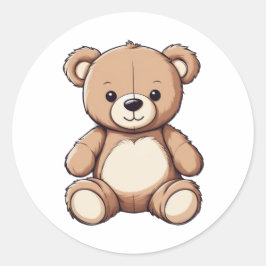 niedlicher Teddybär Runder Aufkleber