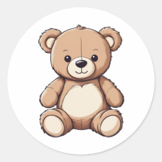 niedlicher Teddybär Runder Aufkleber
