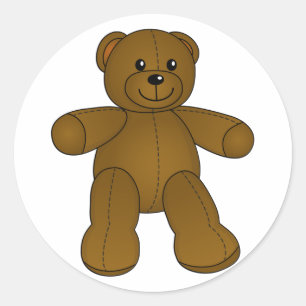 Niedlicher Teddybär Runder Aufkleber