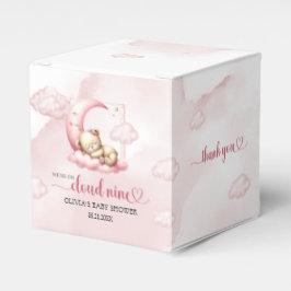 Niedlicher Teddybär Wolke neun pinkfarbene Mädchen Geschenkschachtel