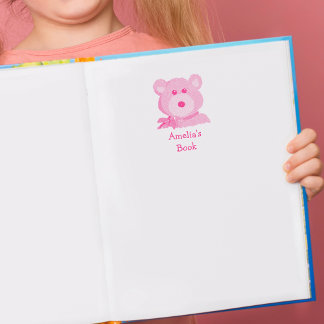 Niedlicher Teddybär, zu dem dieses Buch gehört Permastempel