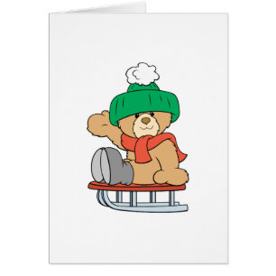 niedlicher Teddybärdesign im Winter