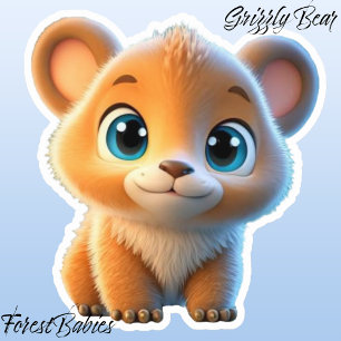 Niedlicher Teddybären-Cartoon Graphic Wild Nature  Aufkleber