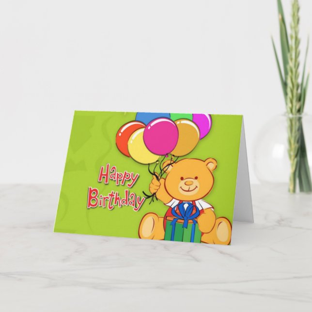 niedlicher Teddybärenkarte Karte (Vorderseite)