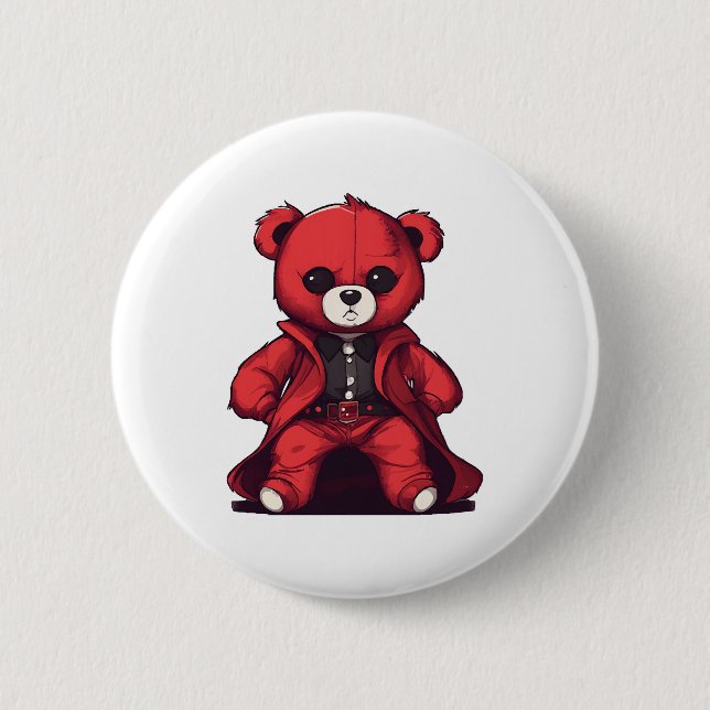 Niedlicher Teddyboy Button (Vorderseite)