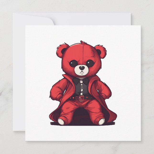 Niedlicher Teddyboy Einladung (Vorderseite)