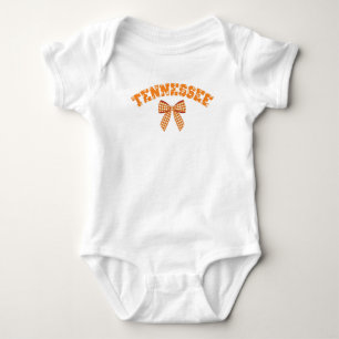 Niedlicher Tennessee Orange Kids Bow überprüft Baby Strampler