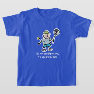 Niedlicher Tennis-Cartoon zum Shirt für sportliche