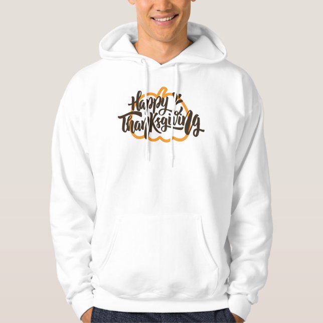 Niedlicher Text auf Kürbis zum Erntedank Hoodie (Vorderseite)