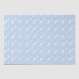 Niedlicher Thunfischfang auf Pastel Blau Seidenpapier