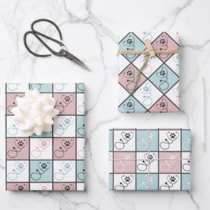 Niedlicher Tierarzt Geschenkpapier Set