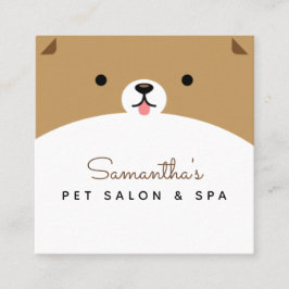 Niedlicher Tierarzt Hunde Salon & Wellness-Center Quadratische Visitenkarte