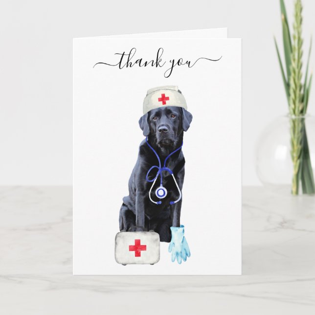 Niedlicher tierärztlicher Hund Dankeskarte (Vorderseite)