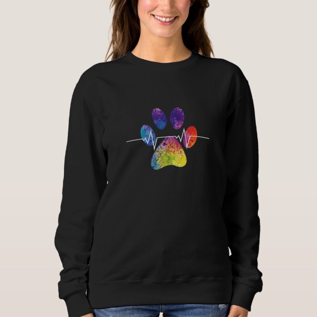 Niedlicher tierärztlicher Regenbogen PW Print Hebe Sweatshirt (Vorderseite)