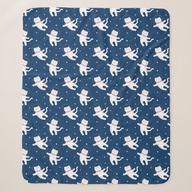 Niedlicher Tiere Astronauten Sherpa Blanket Sherpadecke (Vorderseite)