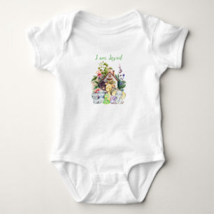 Niedlicher Tiere Baby Bodysuit Ich bin geliebt Strampler