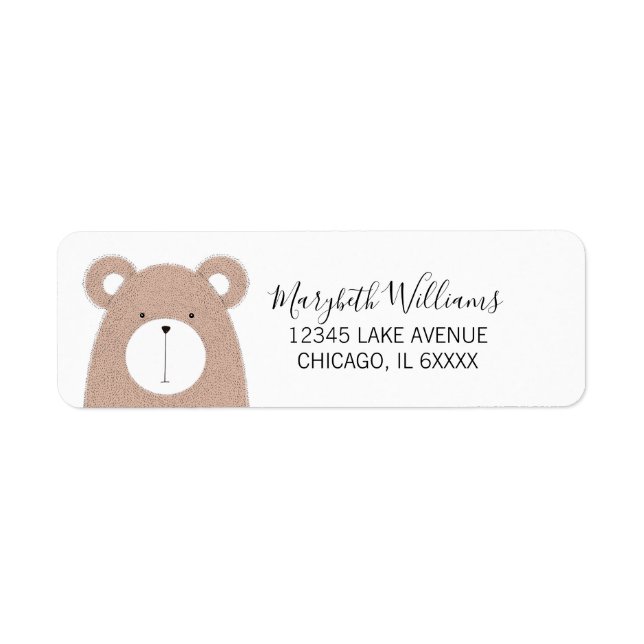 Niedlicher Tiere Baby Shower Address Labels Tiger (Vorne)