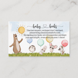 Niedlicher Tiere Babydusche I Birthday Buchanfrage Begleitkarte
