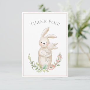 Niedlicher Tiere Bunny Pink Baby Dusche Danke
