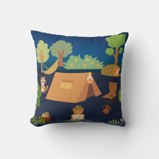 Niedlicher Tiere CampingThrow Kissen