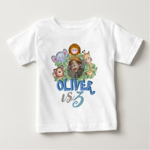 Niedlicher Tiere Foto Rahmen Thema Baby T-shirt