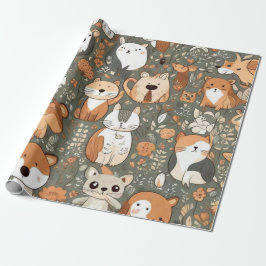 Niedlicher Tiere Geschenkideen Papier Geschenkpapier