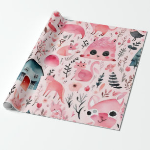 Niedlicher Tiere Geschenkideen Papier Geschenkpapier