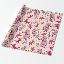 Niedlicher Tiere tanzen rosa Muster