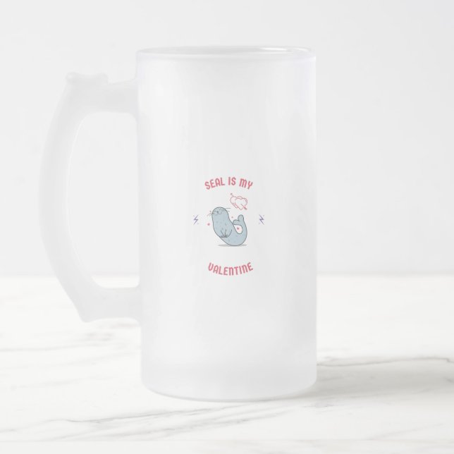 Niedlicher Tiere Valentines Meeresbiologe Mattglas Bierglas (Links)