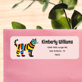 Niedlicher Tiger-Dschungel Katzenjung Rücksendeadr